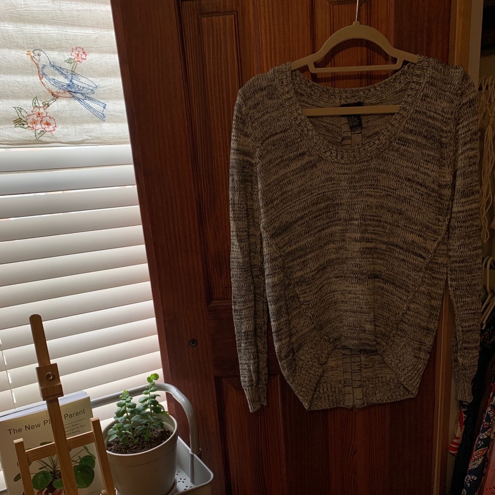 Central Park West sweater with zipper in back